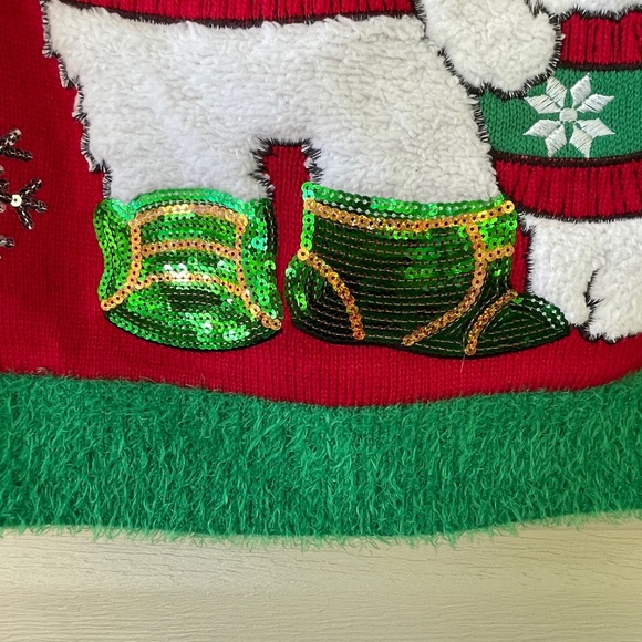 99 Jane Street Red and Green Polar Bear Holiday Sweater Size S - Picture 4 of 9